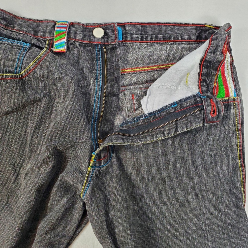 UBUG Jeans Men's‎ 36x32 Dark Wash Embroidered Pocket Baggy Fit Denim Pants - Picture 6 of 12